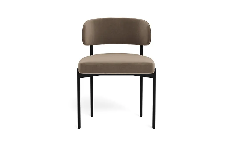 Hollis Metal Framed Upholstered Chair with Black Legs
