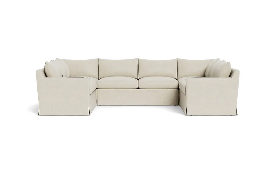 Sloan Slipcovered 5-Piece U-Shaped Corner Sectional