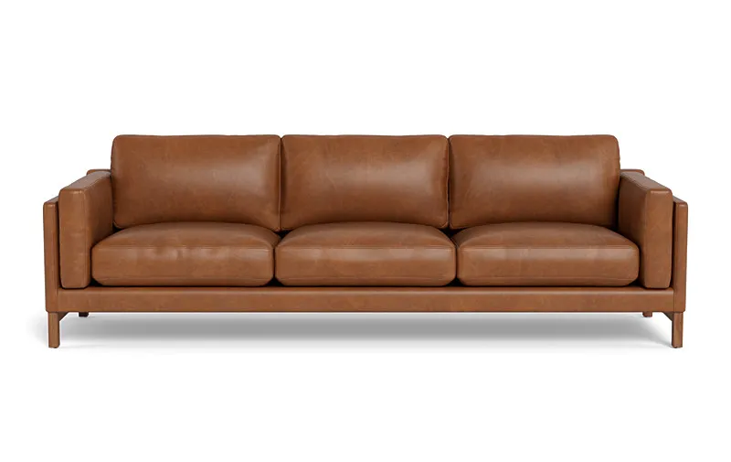 104" Gaby Leather 3-Seat Sofa