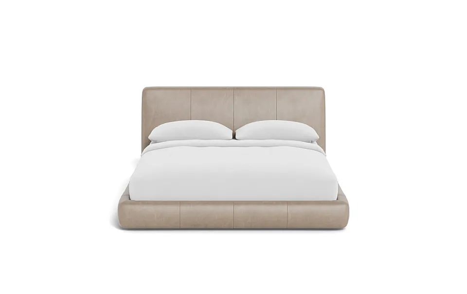 Kaleb Leather Upholstered Platform Bed
