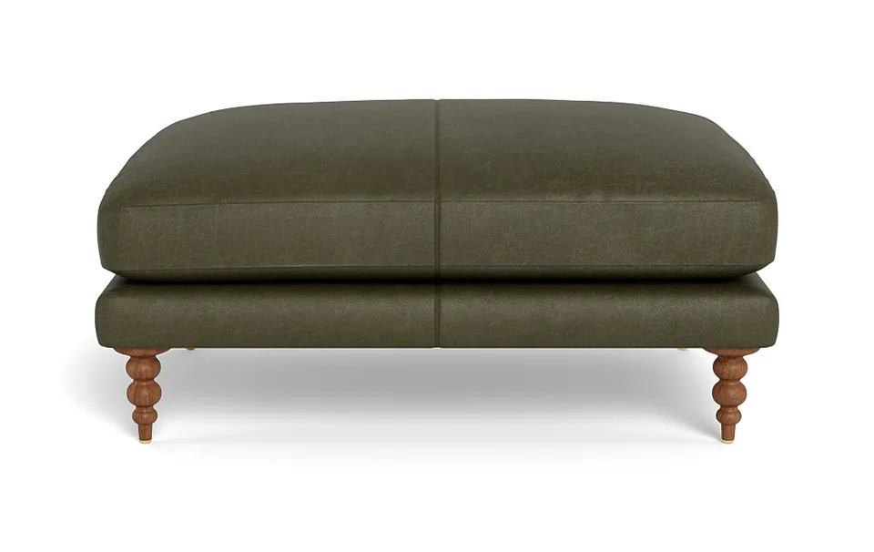 Maxwell Leather Ottoman by Apartment Therapy