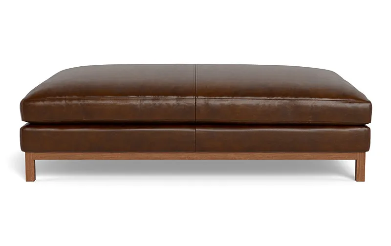 Jasper Leather Ottoman