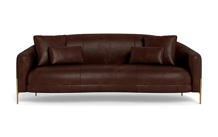 Fiona Leather 3-Seat Sofa