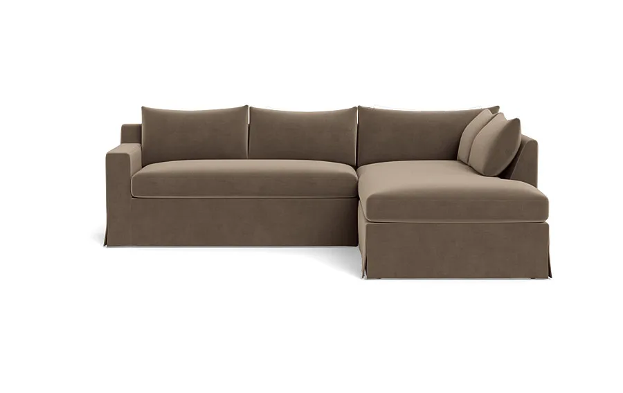 Sloan Slipcovered 3-Seat Right Bumper Sectional