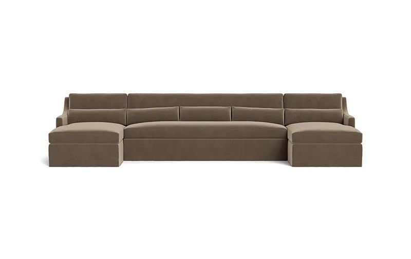 Ella Slipcovered 3-Piece 5-Seat U-Sectional
