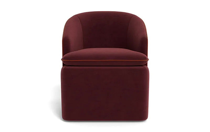 Daphne Upholstered Chair with Contrast Piping