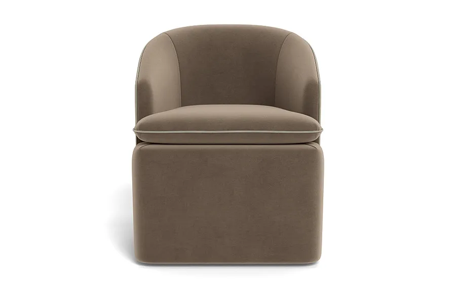 Daphne Upholstered Chair with Contrast Piping