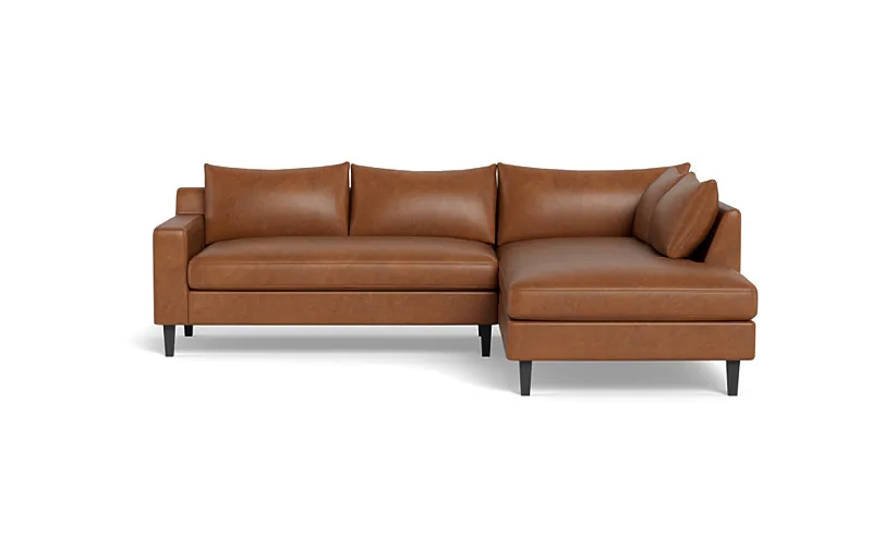 Sloan Leather 3-Seat  Bumper Sectional