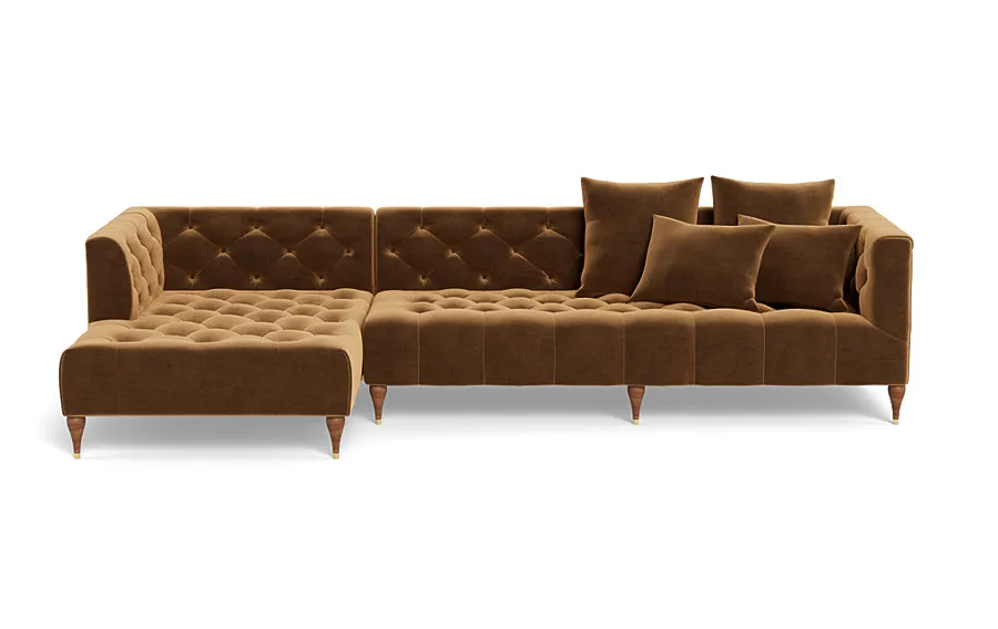 Ms. Chesterfield Sectional Sofa with  Chaise by Apartment Therapy