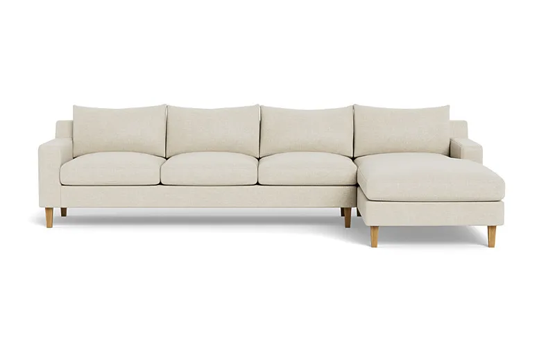 Sloan 4-Seat Chaise Sectional, standard down blend