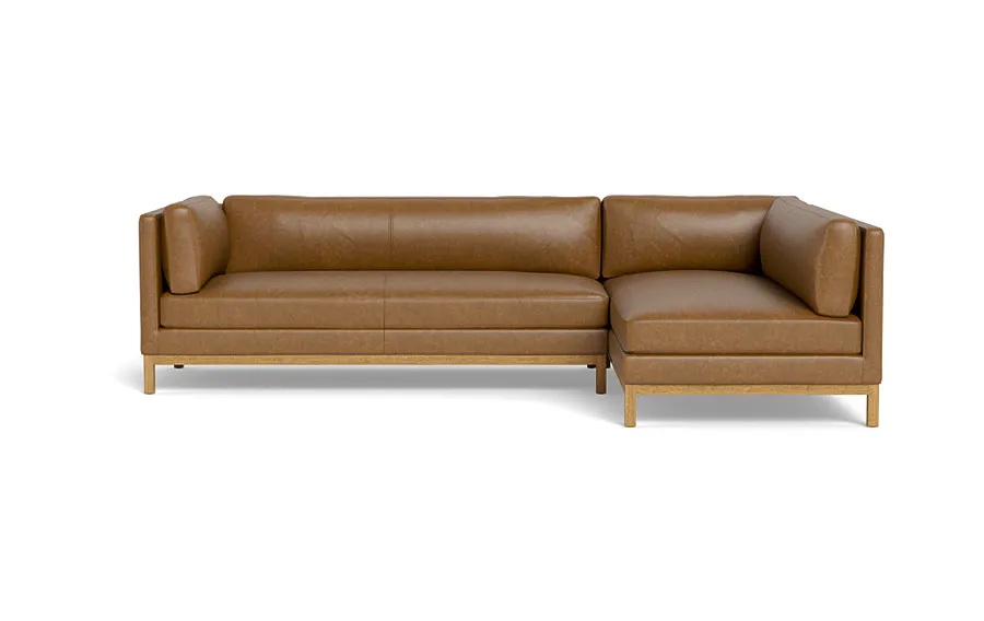 Jasper Leather Right Chaise Sectional