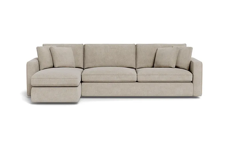 James 3-Seat Left Chaise Sectional with Storage