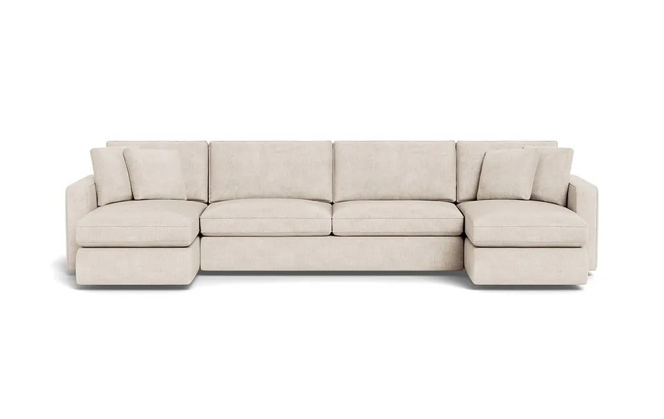 James 3-Piece 4-Seat U Chaise Sectional with Storage