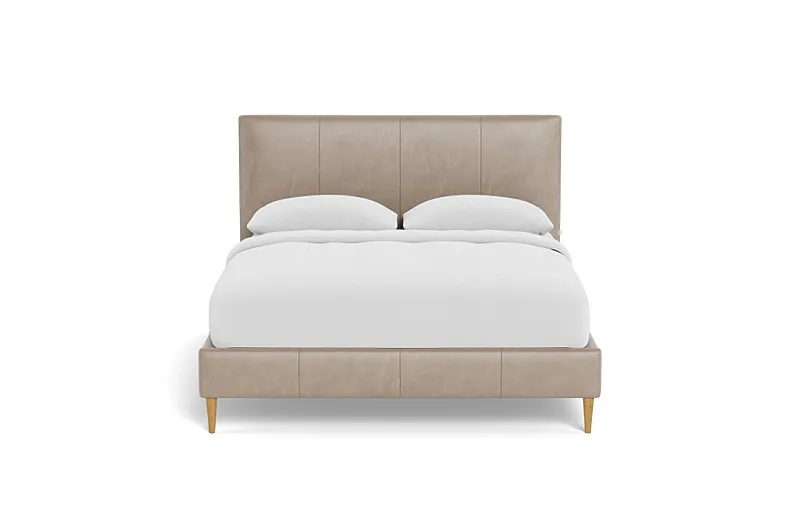 Lowen Leather Upholstered Bed with Tufting Option