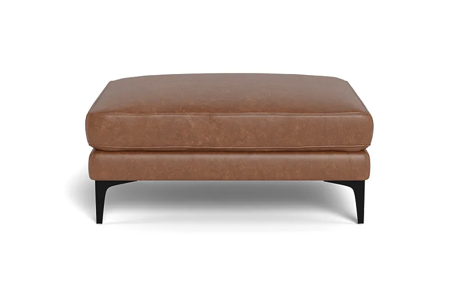 Caitlin Leather Ottoman by The Everygirl®