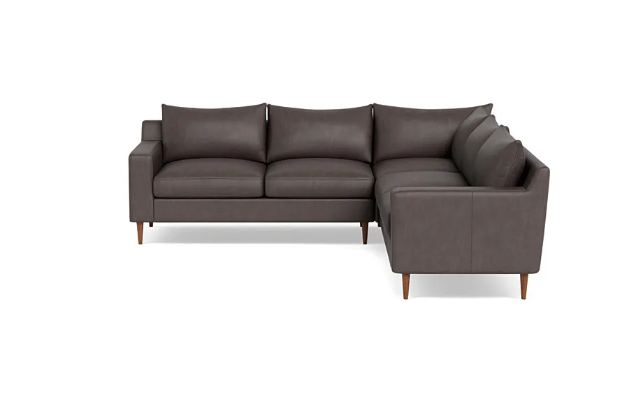 Sloan Leather 4-Seat Corner Sectional Sofa