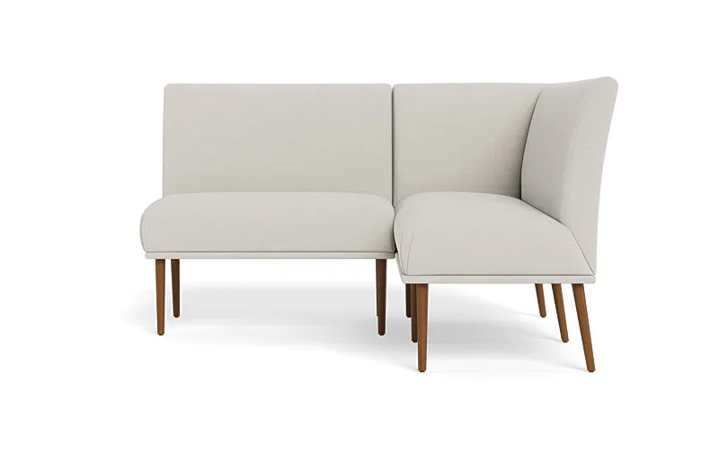 Dorian Upholstered Petite Right Banquette with Tufting Option