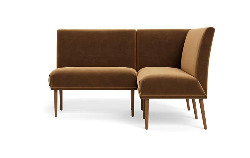 Dorian Upholstered Petite Right Banquette with Tufting Option