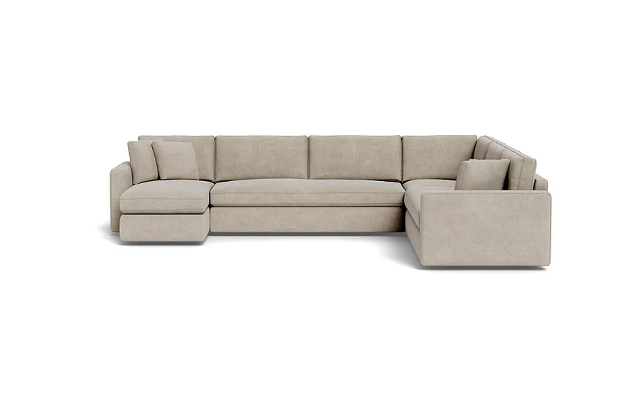 James 4-Piece 5-Seat Corner Chaise Sectional Left with Storage