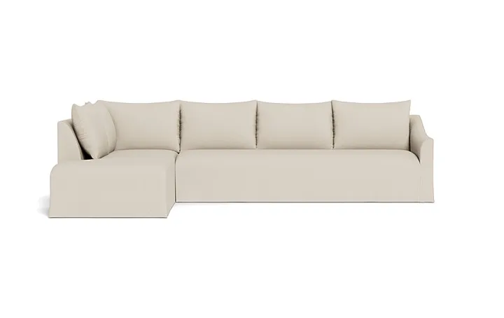 Dixon Slipcovered 4-Seat Left Bumper Sectional