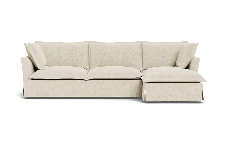 Skylar Slipcovered  Chaise Sectional