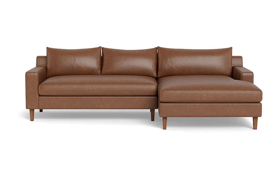 Sloan Leather  Chaise Sectional