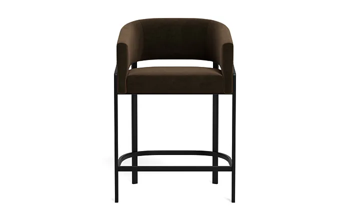 Mina Metal Framed Upholstered Stool