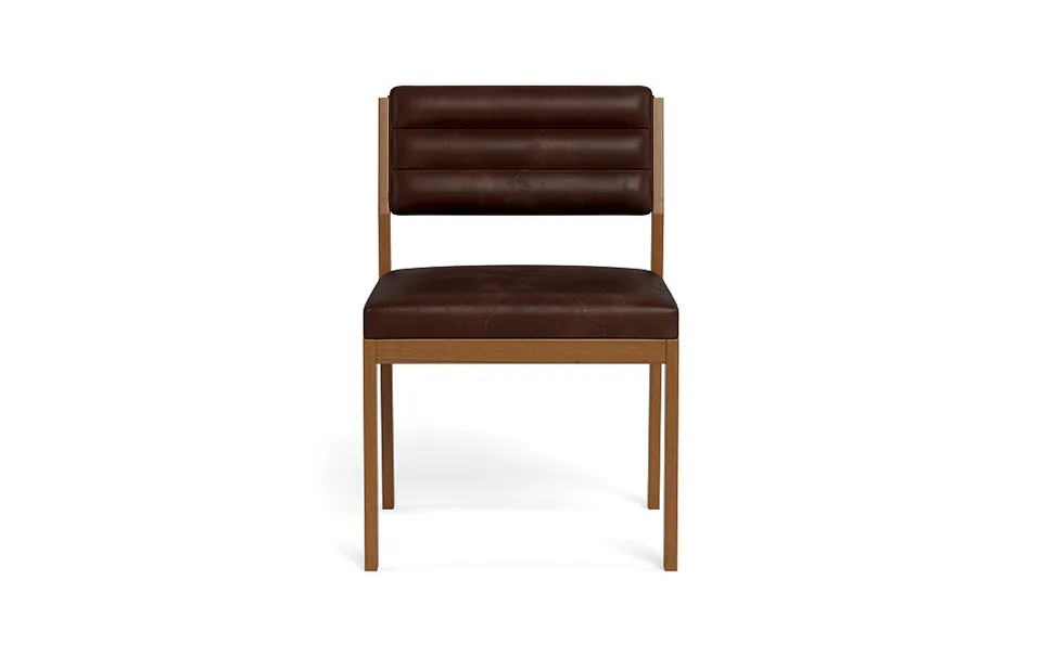 Nora Leather Upholstered Armless Chair