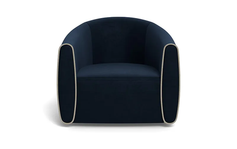 Lawson Swivel Chair with Contrast Piping