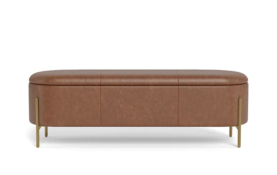 Fiona Leather Storage Bench