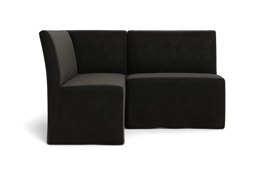 Dorian Slipcovered Petite Left Banquette