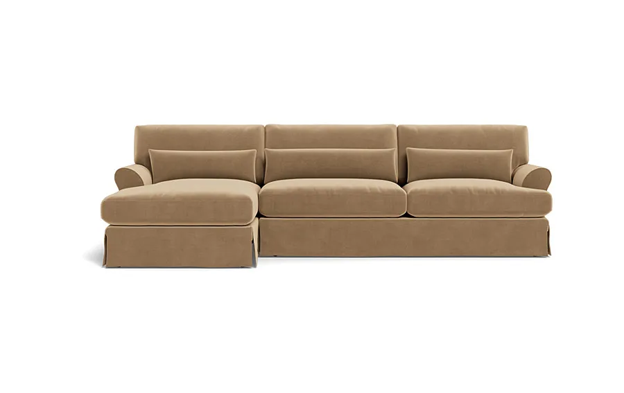 Maxwell Slipcovered Sectional Sofa with  Chaise by Apartment Therapy