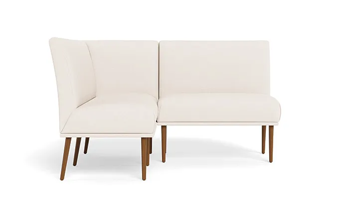 Dorian Upholstered Petite Left Banquette with Tufting Option
