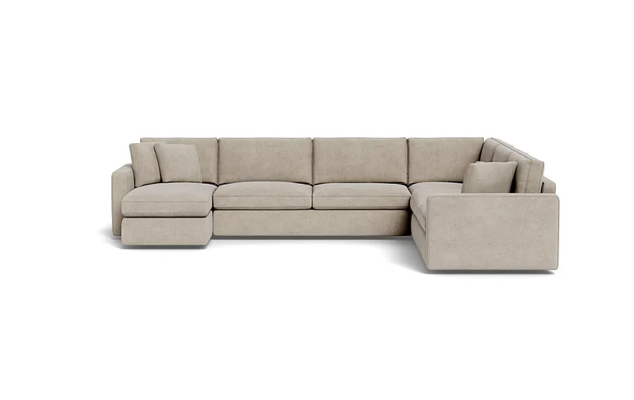 James 4-Piece 5-Seat Corner Chaise Sectional Left with Storage