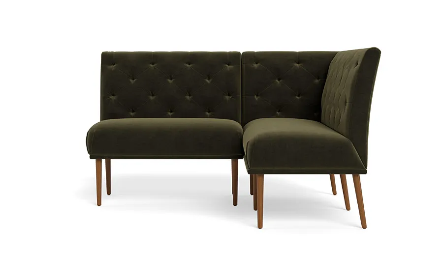 CUSTOM Dorian Upholstered Petite Right Banquette with Tufting Option
