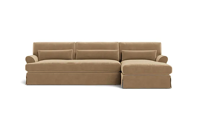 Maxwell Slipcovered Sectional Sofa with  Chaise by Apartment Therapy