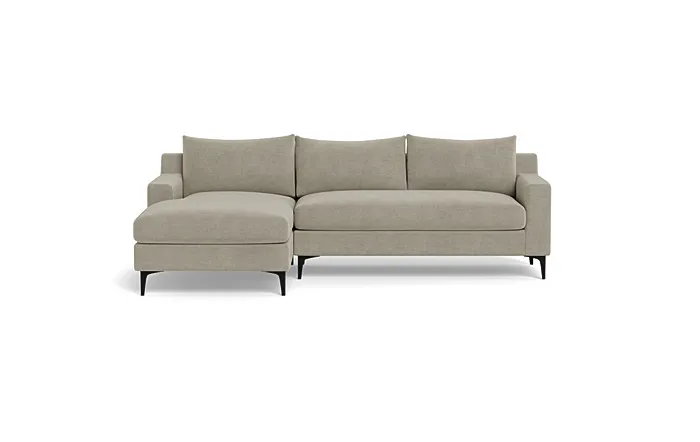 Sloan  Chaise Sectional, 96 LEFT arm Sectional, Standard Options Down Alternative Fill