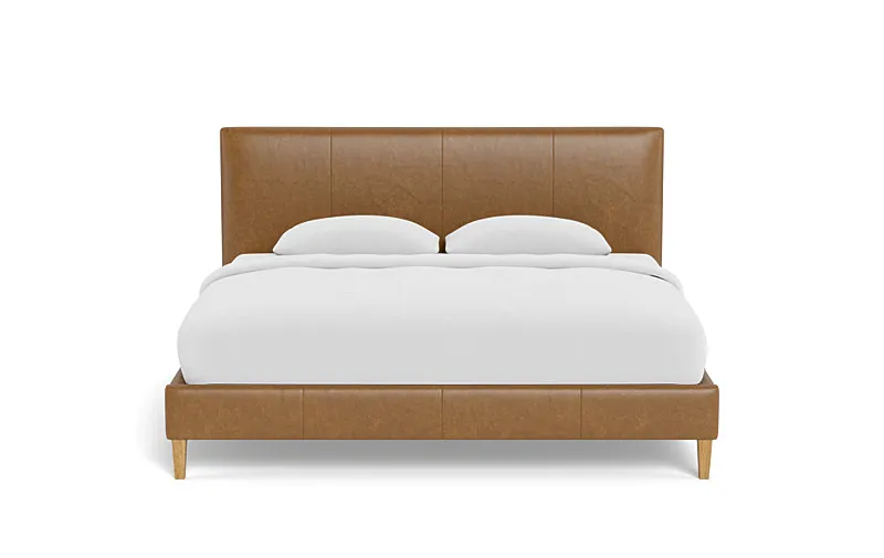 Lowen Leather Upholstered Bed with Tufting Option