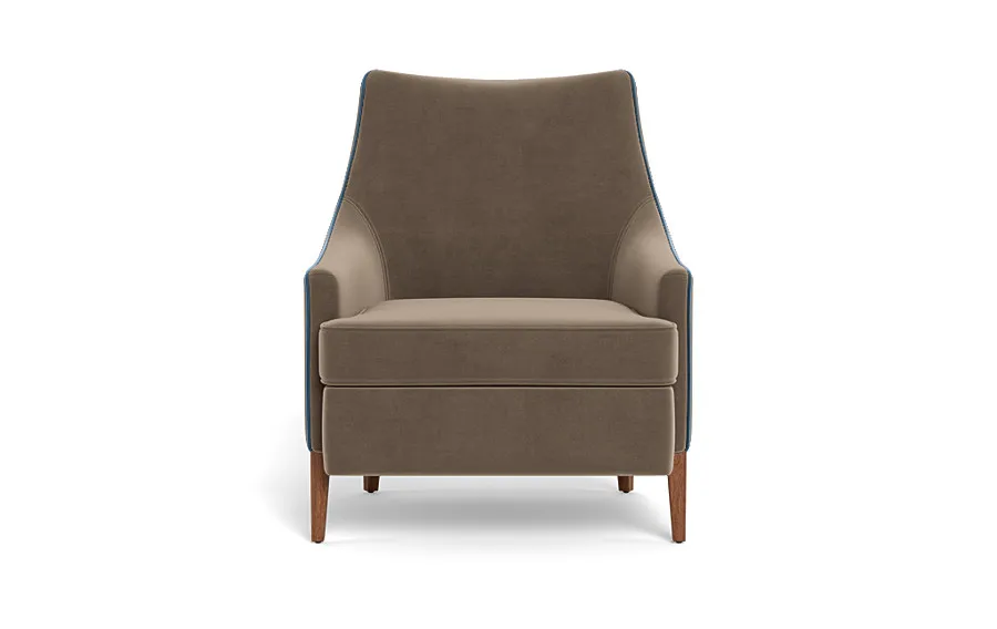 Kingsley Accent Chair with Contrast Piping *Down alternative fill