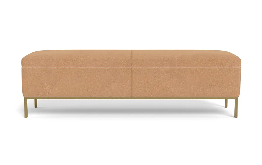 Miller Leather Storage Bench