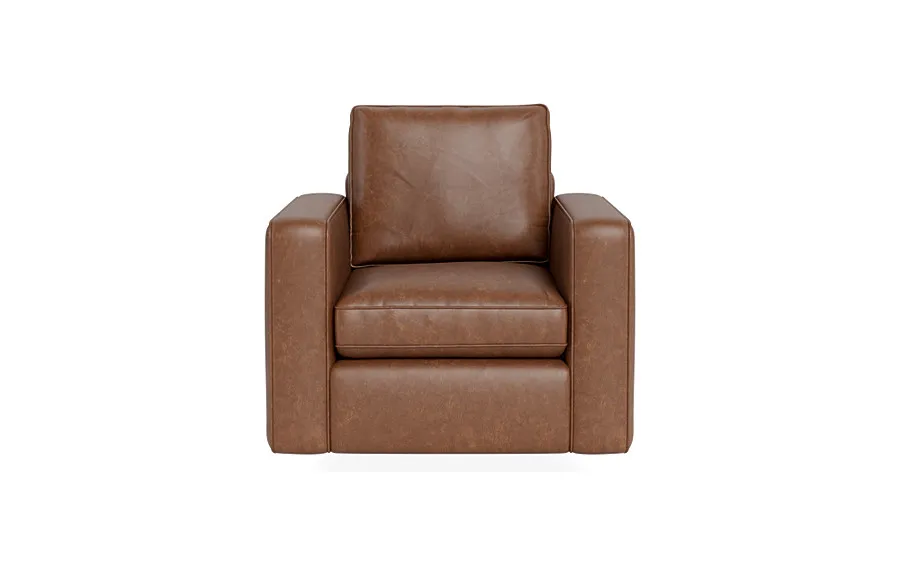 James Leather Accent Chair