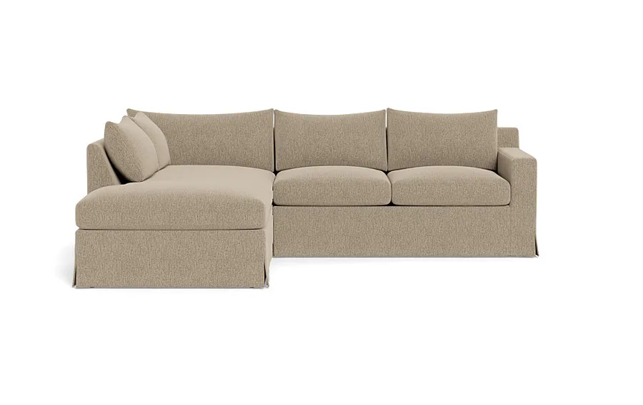 Sloan Slipcovered 3-Seat Left Bumper Sectional