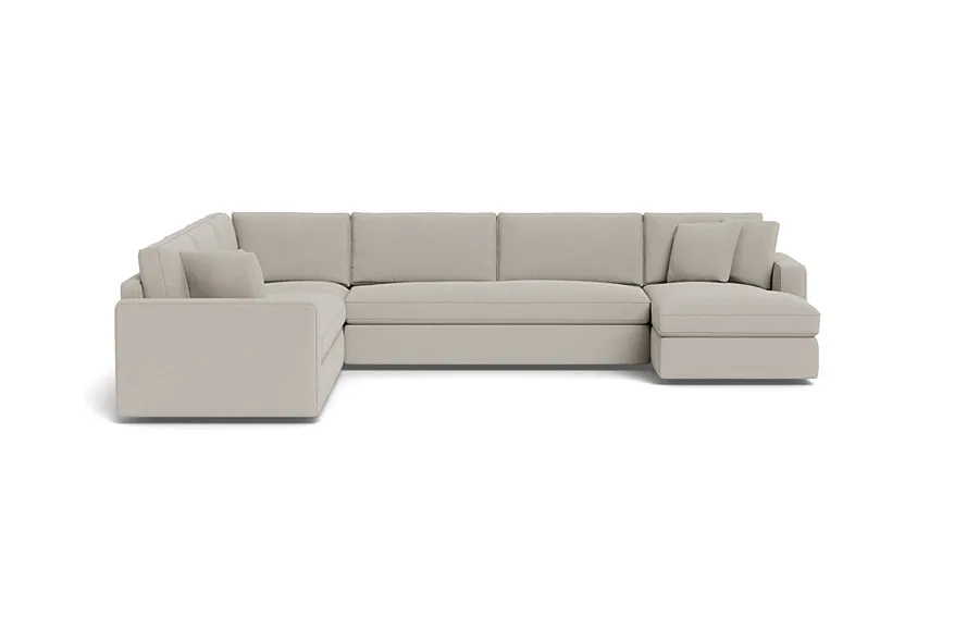 James 4-Piece 5-Seat Corner Chaise Sectional Right with Storage
