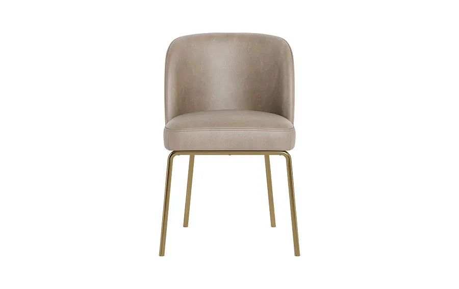 Graham Leather Metal Framed Upholstered Chair