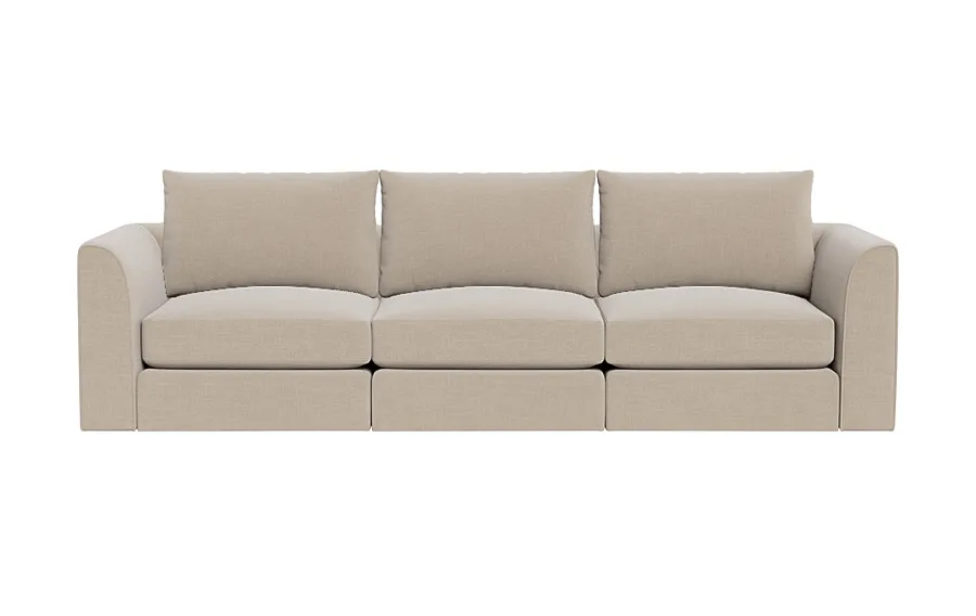 Beckham Modular Fabric 3-Seat Sofa