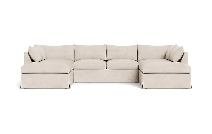 Sloan Slipcovered 3-Piece U-Bumper Sectional