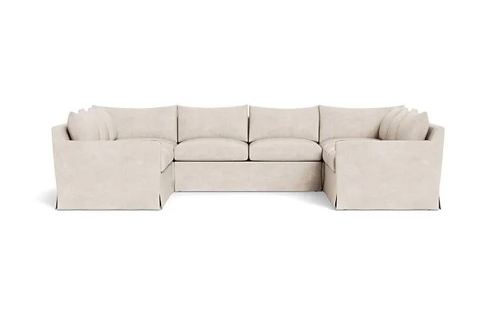 Sloan Slipcovered 5-Piece U-Shaped Corner Sectional