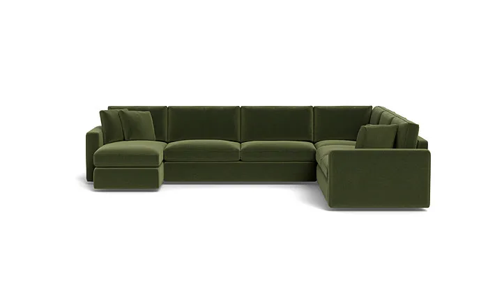 James 4-Piece 5-Seat Corner Chaise Sectional Left with Storage