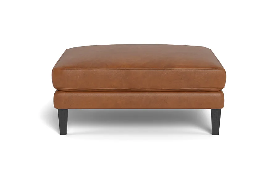 Caitlin Leather Ottoman by The Everygirl®