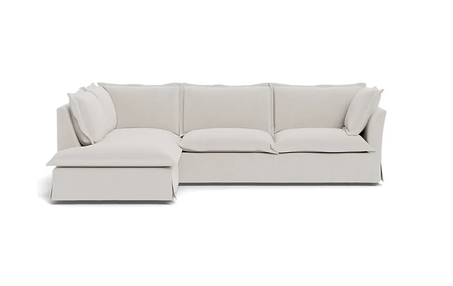 Skylar Slipcovered 3-Seat  Bumper Sectional